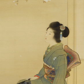 上村松園《櫻下處女図》